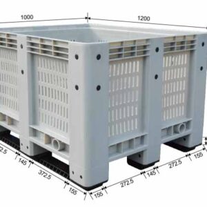 Contenedores de plástico a granel tipo cuerno de ciervo PB-1210B1