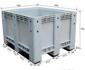 Contenedores de almacenamiento de plástico a granel PB-1210B1